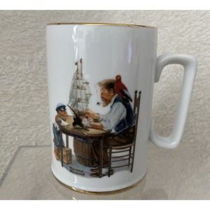 Vintage 1985 Norman Rockwell Mug Tankard "For A Good Boy”
